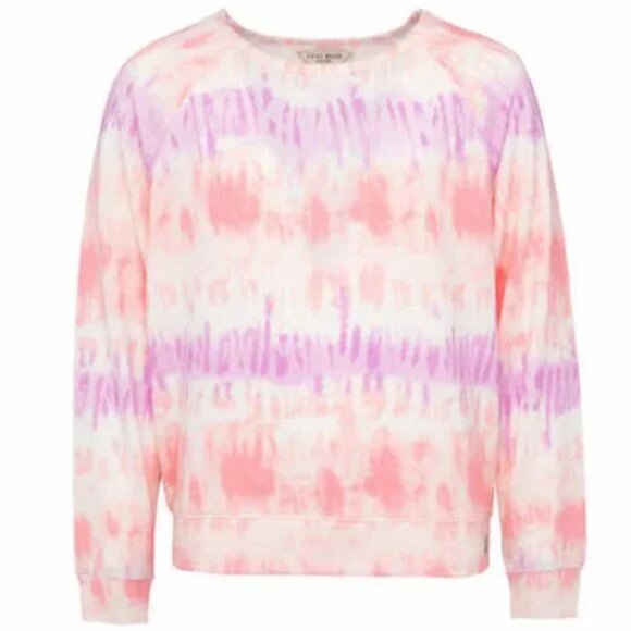 NEW Lucky Brand Pack of 2 Set Long Sleeve Knit Tie Dyed Solid Pullover top Shirt - Picture 3 of 5